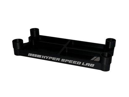 HYPER SPEED LAB: Billet Alloy Parts Tray w/ Diff Holders - 4 Pocket